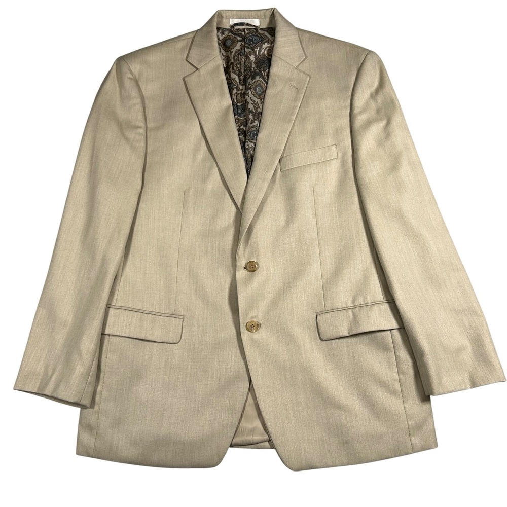 Lauren Ralph Lauren Mens 43R Tan Two Button Blazer Sport‎ Coat Jacket